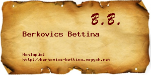 Berkovics Bettina névjegykártya