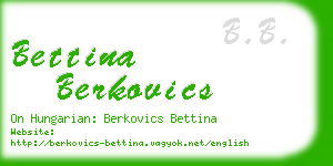 bettina berkovics business card